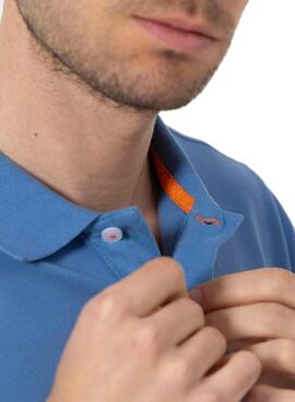 Polo El Pulpo bleu de base pour homme