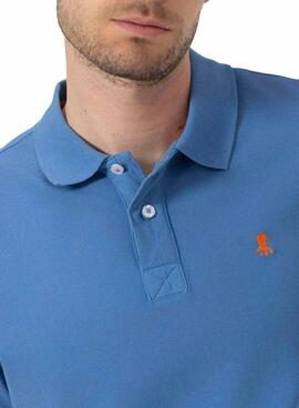 Polo El Pulpo bleu de base pour homme