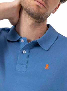 Polo El Pulpo bleu de base pour homme