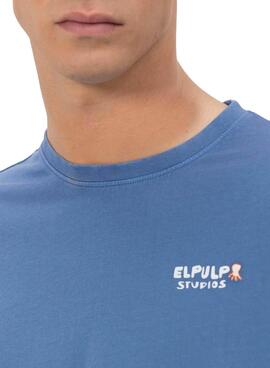 T-shirt El Pulpo Enjoy bleu pour homme