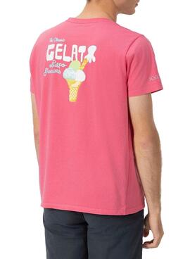 T-shirt El Pulpo Gelato rose pour homme