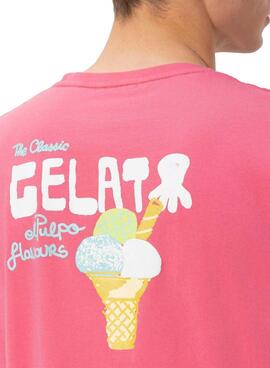 T-shirt El Pulpo Gelato rose pour homme