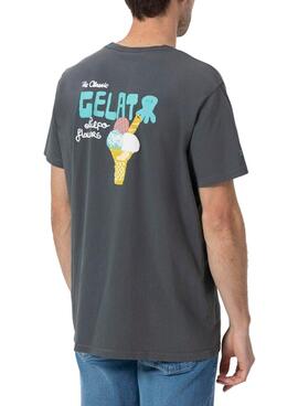T-shirt Le Poulpe Gelato gris pour homme