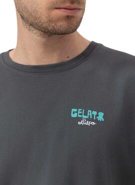 T-shirt Le Poulpe Gelato gris pour homme