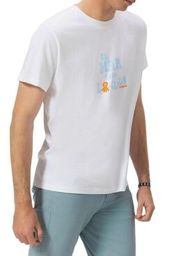 T-shirt El Pulpo La Mer Guérit Tout blanc pour homme