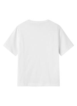 T-shirt Name It Grega Blanc pour fille