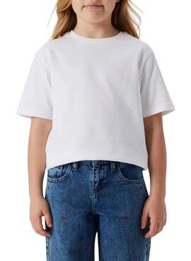 T-shirt Name It Grega Blanc pour fille