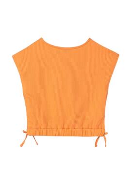 T-shirt Mayoral avec ouvertures latérales orange pour fille
