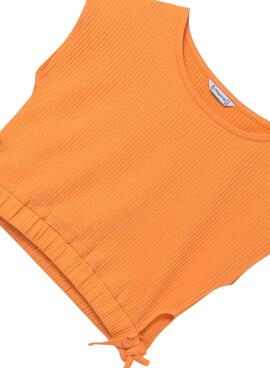 T-shirt Mayoral avec ouvertures latérales orange pour fille