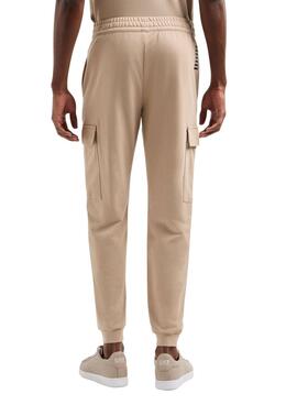 Pantalon Emporio Armani Cargo EA7 beige pour homme