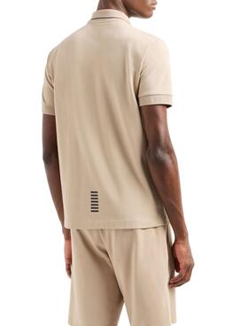 Polo Emporio Armani EA7 beige pour homme