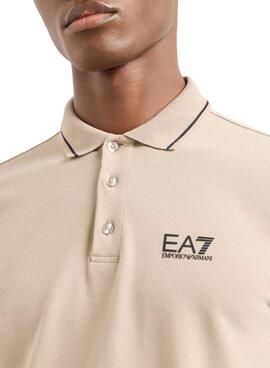 Polo Emporio Armani EA7 beige pour homme