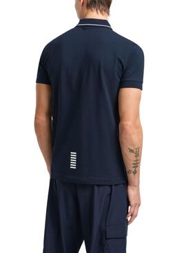 Polo Emporio Armani EA7 bleu marine pour homme