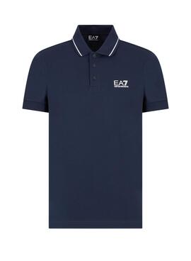 Polo Emporio Armani EA7 bleu marine pour homme