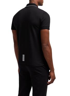 Polo Emporio Armani EA7 noir pour homme.