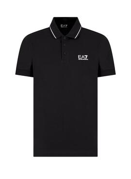 Polo Emporio Armani EA7 noir pour homme.