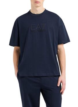 T-shirt Emporio Armani EA7 bleu marine pour homme