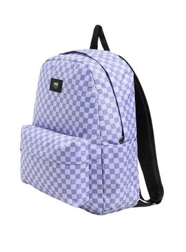 Sac à dos Vans Old Skool Check violet pour femme et homme