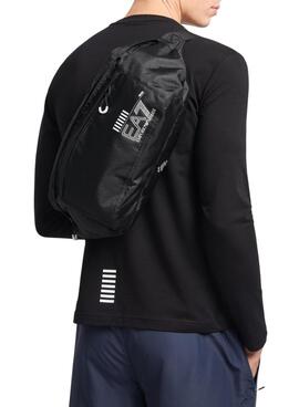 Sac banane Emporio Armani EA7 noir grand pour homme