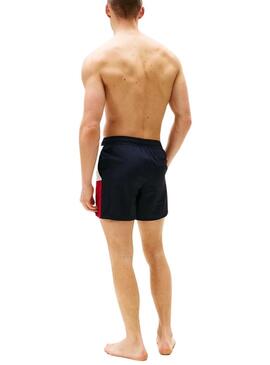Maillot de bain Tommy Hilfiger tricolore bleu marine pour homme