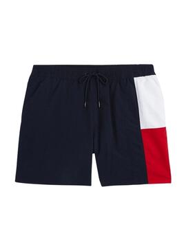 Maillot de bain Tommy Hilfiger tricolore bleu marine pour homme