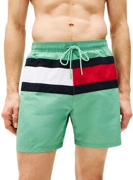 Maillot de bain Tommy Hilfiger Drawsting vert pour homme