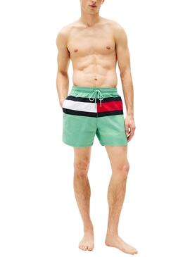Maillot de bain Tommy Hilfiger Drawsting vert pour homme