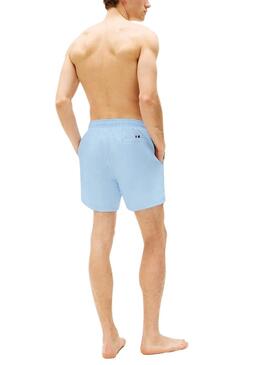 Maillot de bain Tommy Hilfiger Drawsting bleu clair pour homme