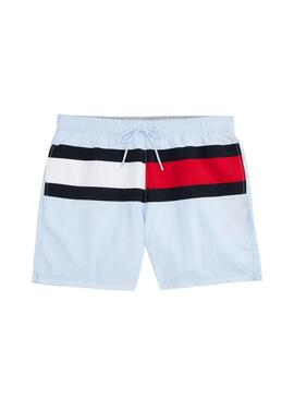 Maillot de bain Tommy Hilfiger Drawsting bleu clair pour homme