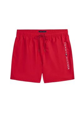 Maillot de bain Tommy Hilfiger Medium Drawsting rouge pour homme