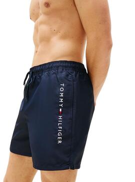 Maillot de bain Tommy Hilfiger Medium Drawsting bleu marine pour homme