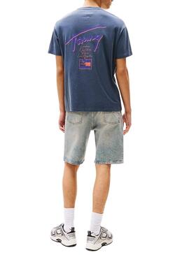 T-shirt Tommy Jeans Faded bleue pour homme