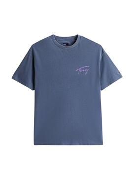 T-shirt Tommy Jeans Faded bleue pour homme