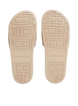 Mules Tommy Hilfiger Poolside beige pour femme