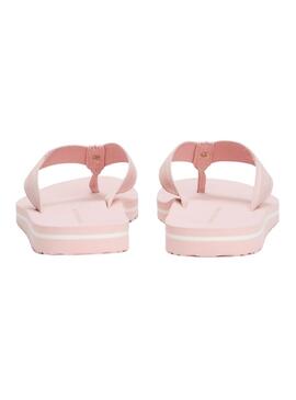 Tongs Tommy Hilfiger Webbing rose pour femme