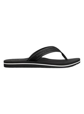 Tongs Tommy Hilfiger Webbing noir pour femmes