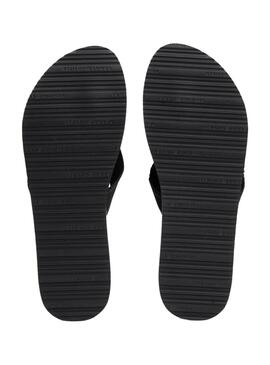 Tongs Tommy Hilfiger Webbing noir pour femmes