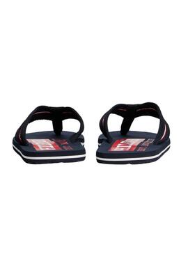 Tongs Tommy Hilfiger Corporate bleu marine pour homme