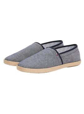 Espadrilles Tommy Hilfiger en chambray bleu marine pour hommes