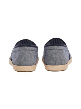 Espadrilles Tommy Hilfiger en chambray bleu marine pour hommes