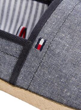 Espadrilles Tommy Hilfiger en chambray bleu marine pour hommes