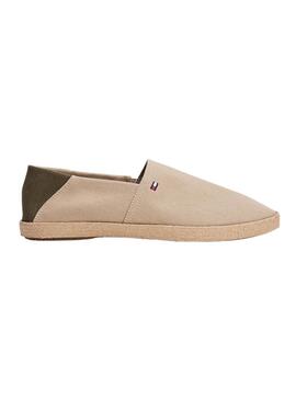 Espadrilles beige Tommy Hilfiger pour homme.