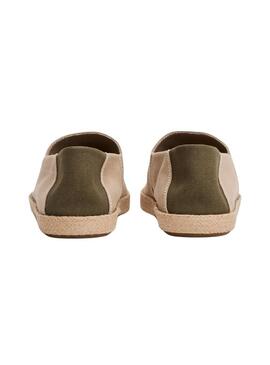 Espadrilles beige Tommy Hilfiger pour homme.