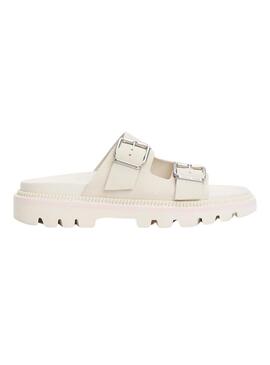 Sandales Tommy Jeans Double Strap blanc pour femme