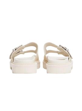 Sandales Tommy Jeans Double Strap blanc pour femme