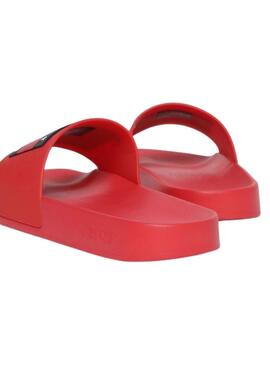 Mules Tommy Jeans Pool Slide rouge pour femme