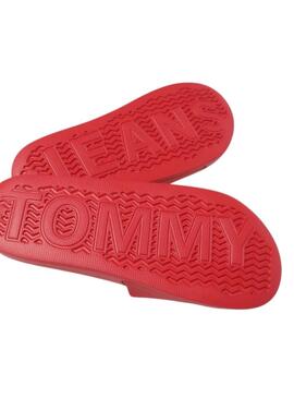 Mules Tommy Jeans Pool Slide rouge pour femme