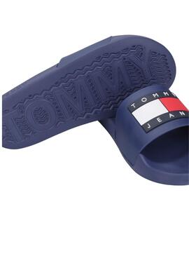 Mules Tommy Jeans Pool Slide bleu pour femme