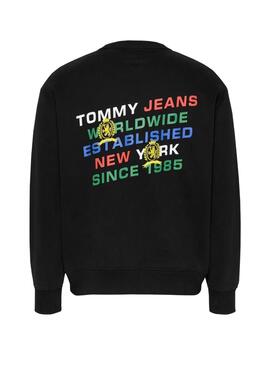  Sweatshirt  Tommy Jeans Varsity noir pour femme