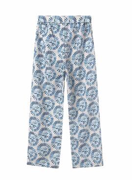 Pantalon Mayoral long imprimé bleu pour fille